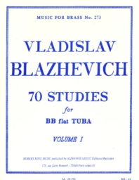 70 Studies for BB flat Tuba Volume I